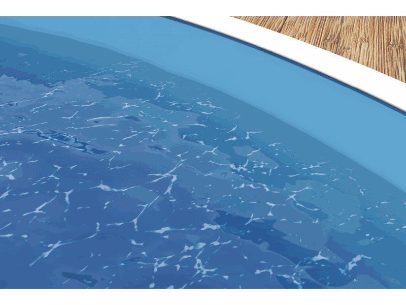 Medence fólia Blue liner 0,8 mm-es,átfedéses rögzítéssel, a 3,5 x 7,0 x 1,35 m-es ovális medencéhez