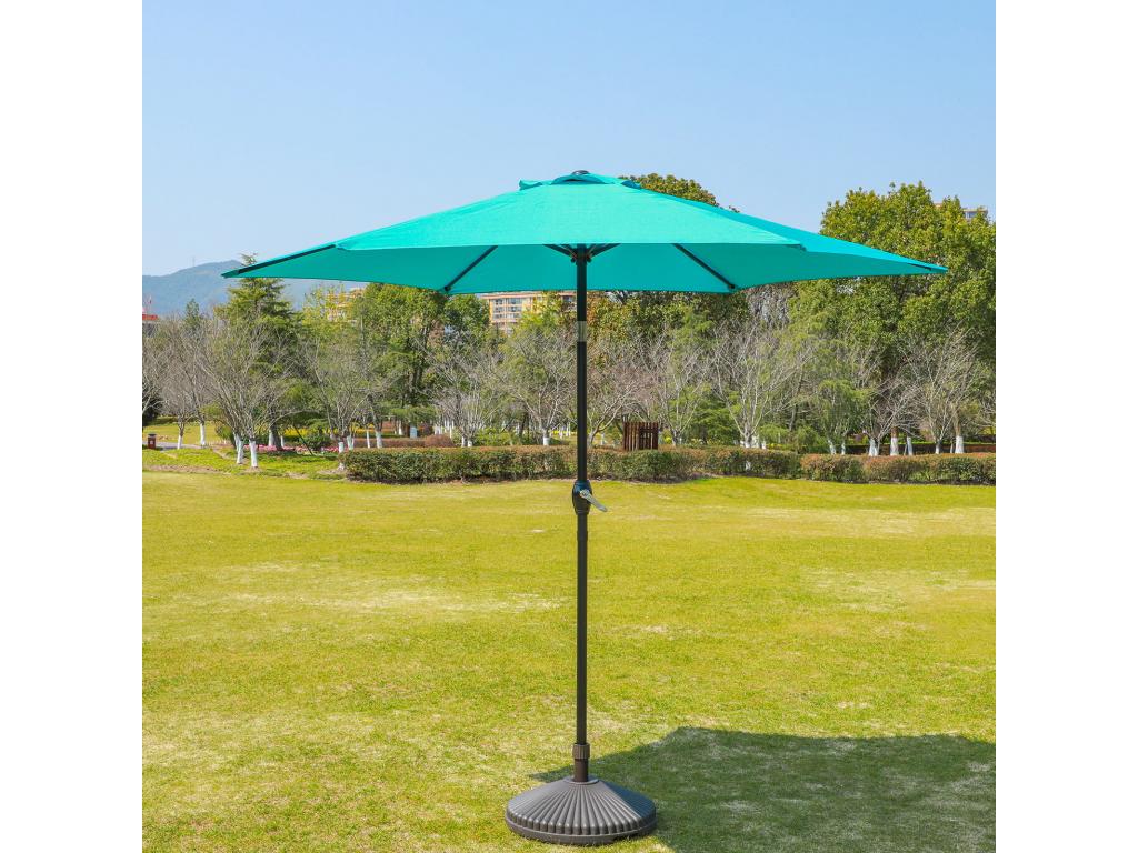 Kör alakú türkisz színű napernyő