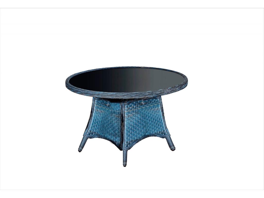 Moderno sötétszürke kör alakú asztallal 120 cm-es