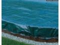 Erős időjárásálló ovális fólia 5,5*3,7 méteres medencére zöld/fekete színben