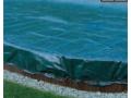 Erős időjárásálló ovális fólia 9,1*4,6 méteres medencére zöld/fekete színben