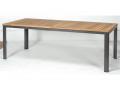 Sevilla kihúzható asztal mattfekete/teak 220/320 x 100 x 75 cm