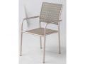 Ragusa szék rakásolható aluminium kertettel 54x58x89 cm