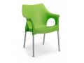 Vegas rakásolható szék alu/műanyag alamzöld színben