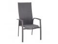 Larino magas háttámlájú rakásolható szék antrazit színben