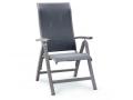 Larino több fokozatban állítható karfás szék antrazit színben