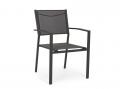 Hilde rakásolható kerti szék, antracit - 57x60x88 cm