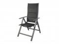 Milano összecsukható alumínium szék - 60x72x111cm - fekete