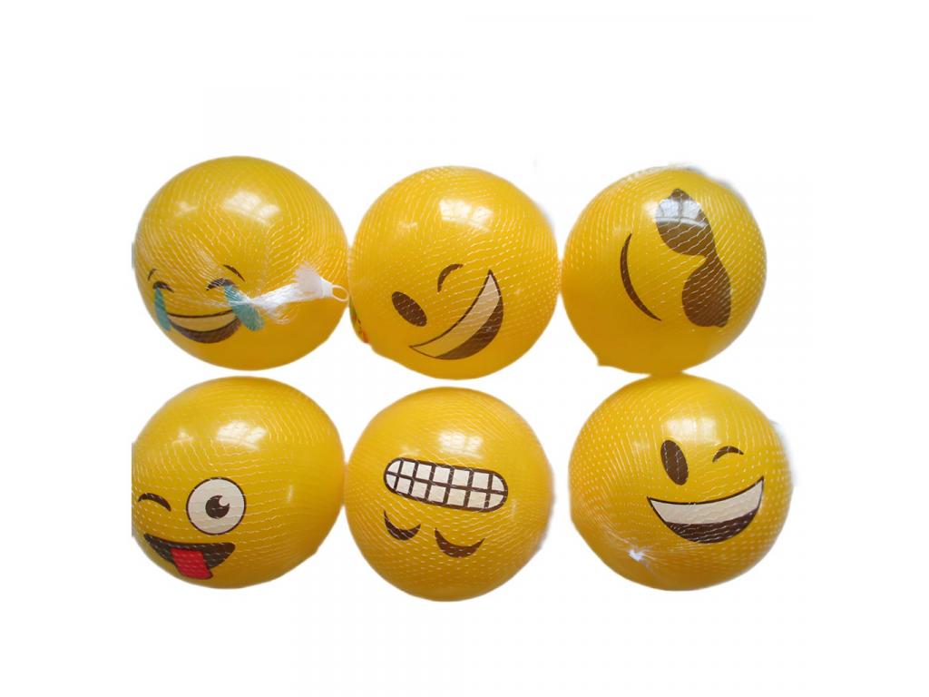 Emoji mintás gumilabda 23cm-es többféle változatban