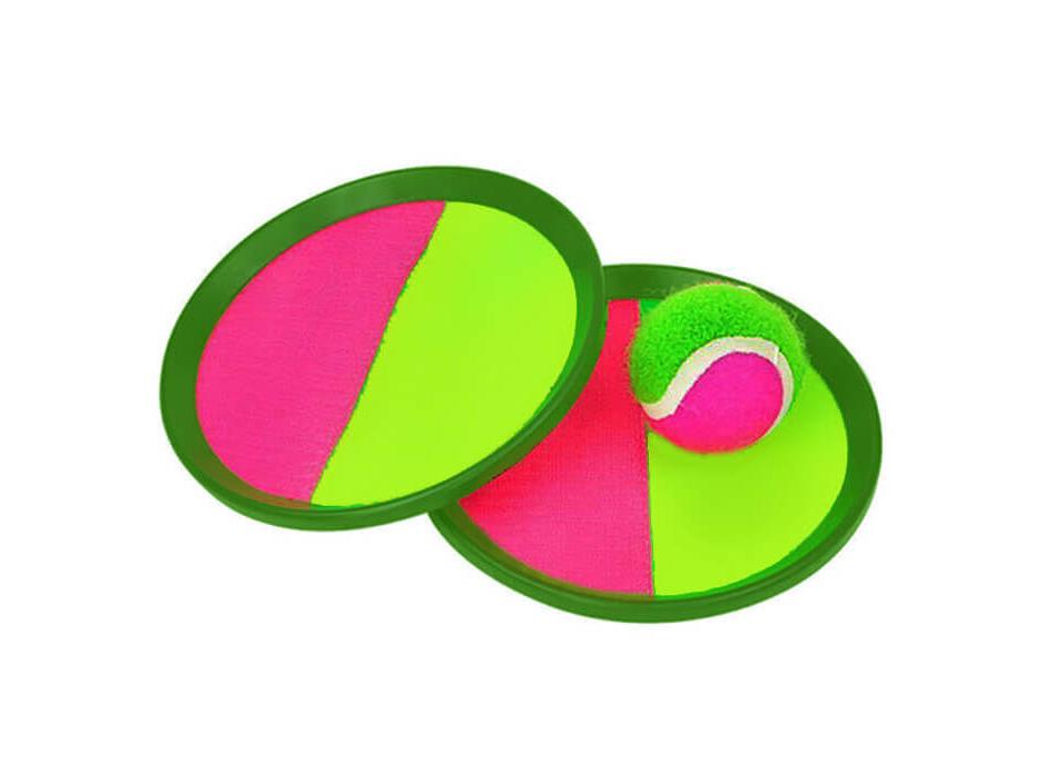 Catch ball szett zöld-pink,18,5 x 18,5 cm