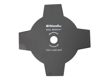 Riwall Négyágú vágókés fűkaszához 255mm / 25,4mm / 1,4 mm