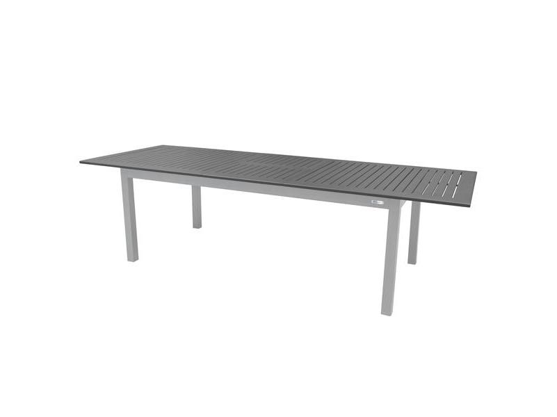 Aluminium étkező asztal 220-280 x 100 cm-es