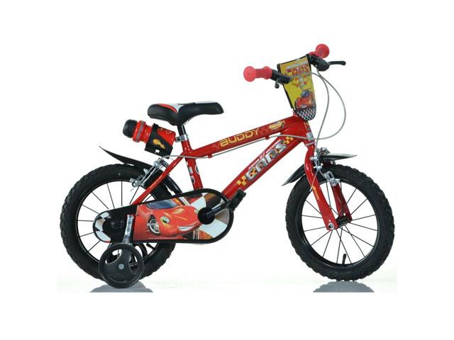 Cars piros gyerek bicikli 14-es méretben - Dino Bikes kerékpár