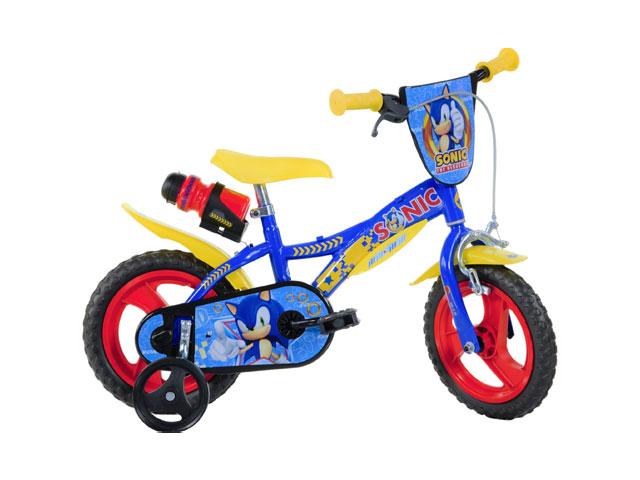 Sonic kék-sárga gyerek bicikli 12-es méretben - Dino Bikes kerékpár