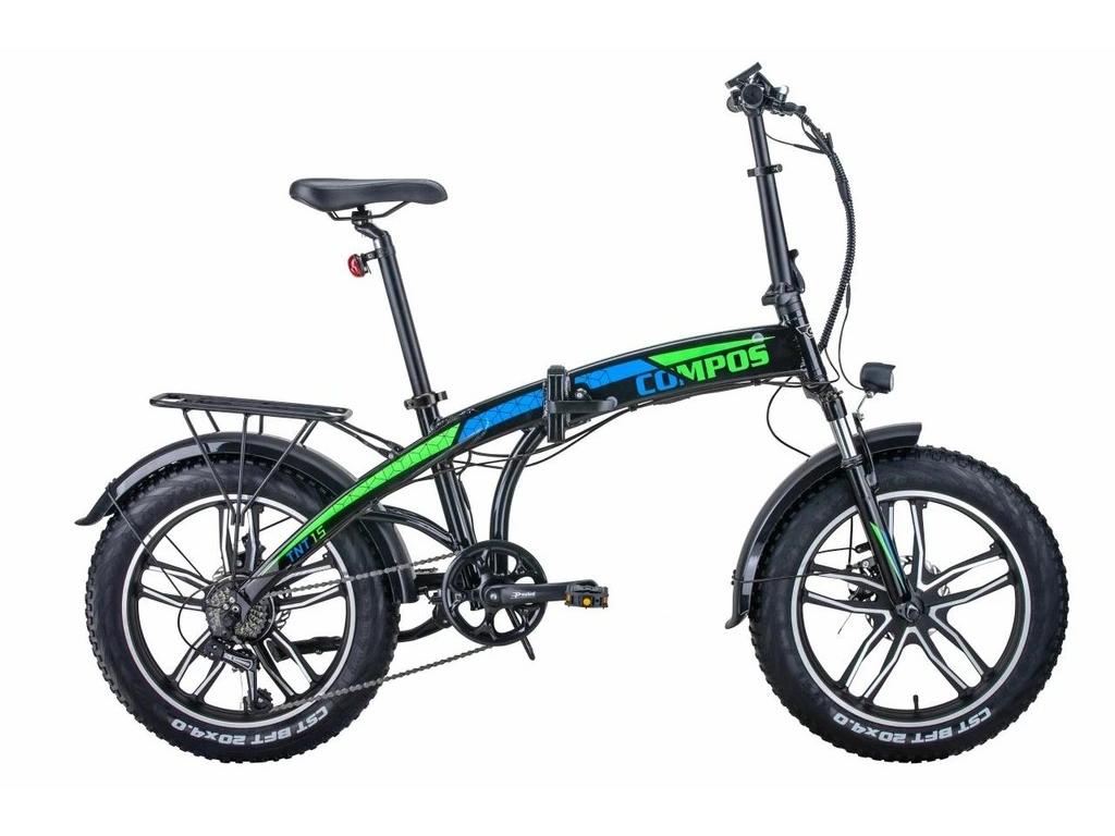 HECHT COMPOS XL fekete elektromos kerékpár, összecsukható