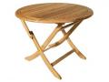 Cleveland kör alakú asztal teak natur fából , átmérője 90 cm